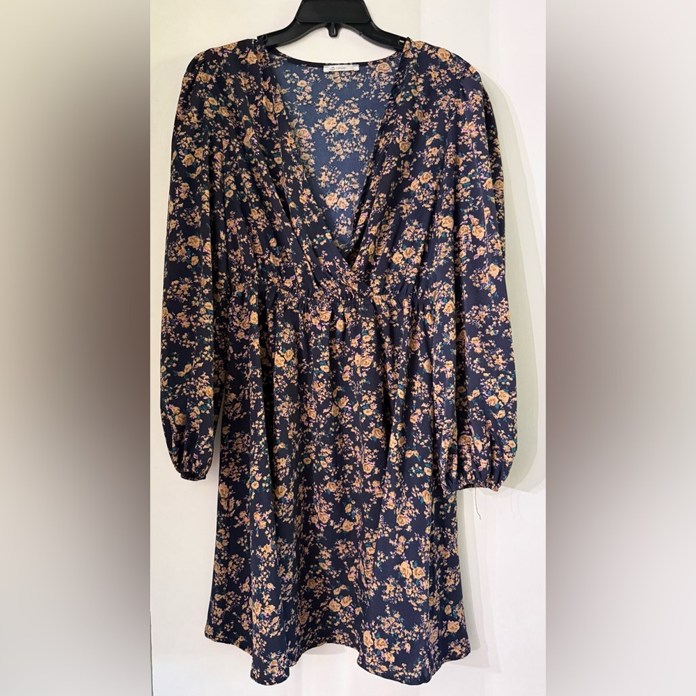 Floral Navy Fall Dress